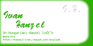 ivan hanzel business card